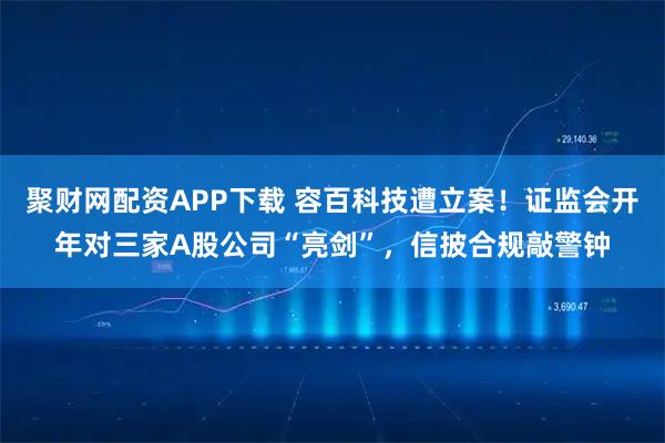 聚财网配资APP下载 容百科技遭立案！证监会开年对三家A股公司“亮剑”，信披合规敲警钟